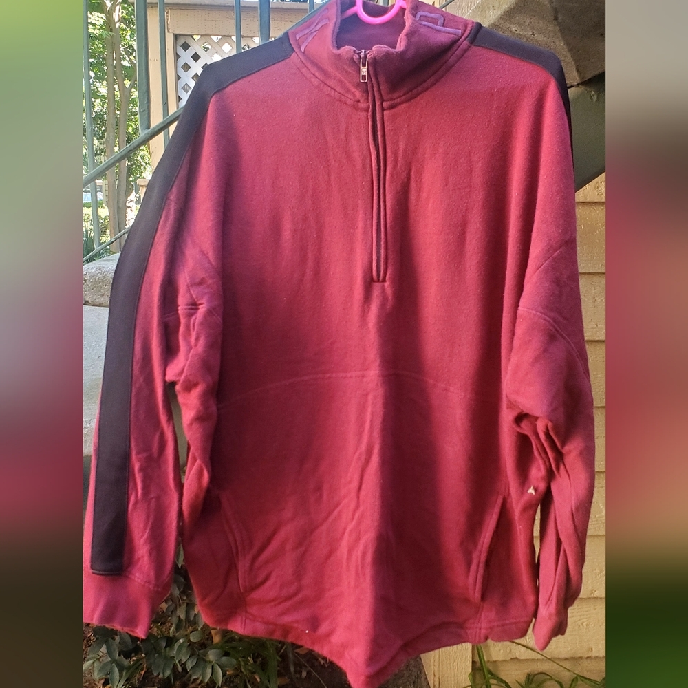 PINK Victoria's Secret Burgundy and Black Sweater